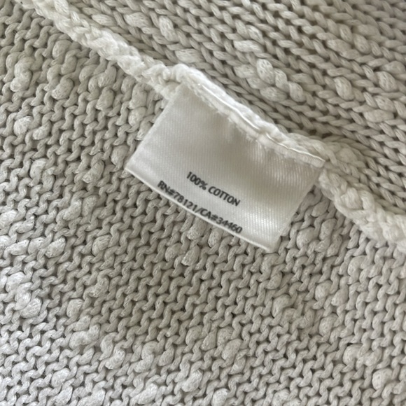 EILEEN FISHER White knobby open sweater S - Picture 5 of 5